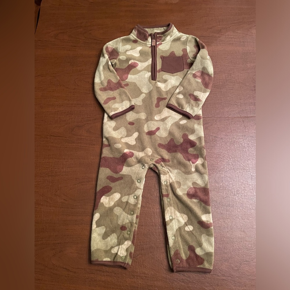 Carter’s Boys Camo Fleece Jumpsuit - NEW